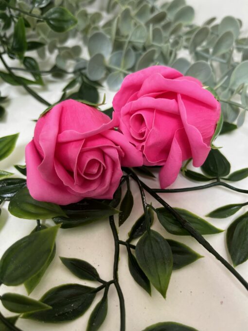 Flor manualidad rosa jabón