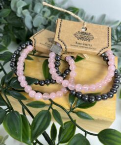 Pulsera magnética - cuarzo rosa