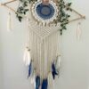 Atrapasueños Macramé Ojo Blanco / Azul