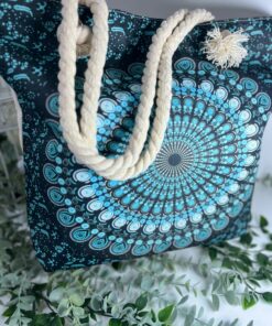 Bolsa Mandala asa de cuerda - azul oscur