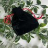 Bolsa de terciopelo negro-rojo