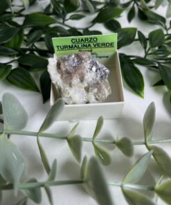 Piedra natural de cuarzo turmalina verde