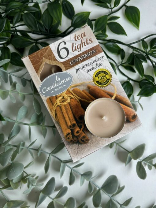 Pack 6 velas de té aroma de canela
