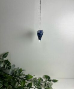 Péndulo de orgonite con lapislázuli