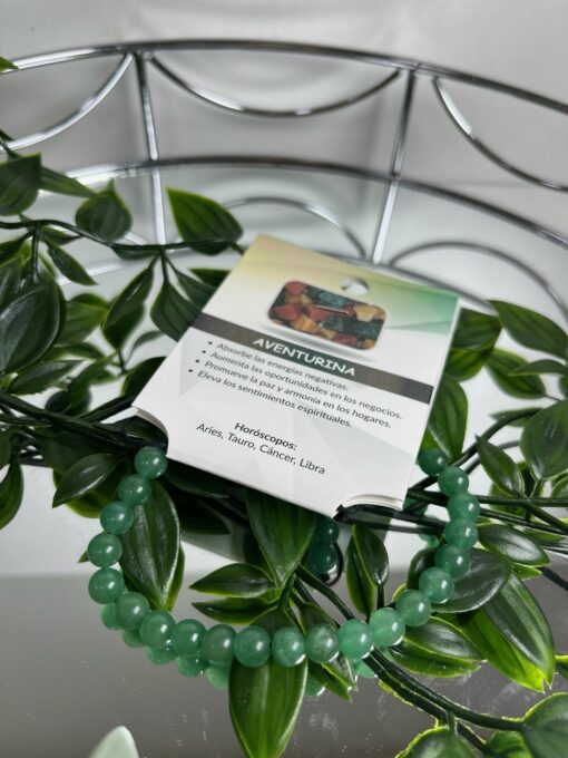 Pulsera venturina verde con nudo corredi