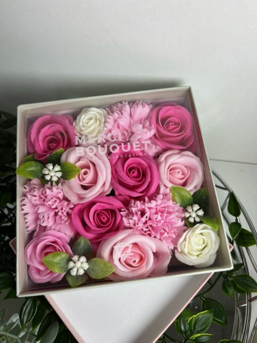 Caja flores de jabón Rosas